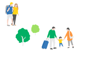 宿泊客のイメージイラスト