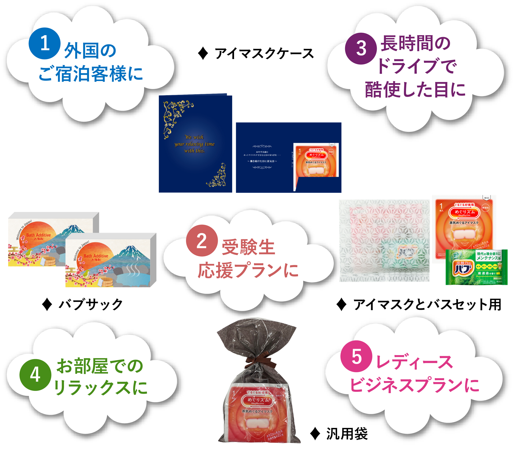おもてなしアメニティグッズ | 花王プロフェッショナル ホテル