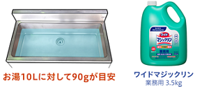 ワイドマジックリン業務用 3.5kg お湯10Lに対して90gが目安