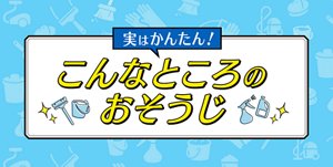 実はかんたん！こんなところのおそうじ