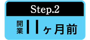 Step.2 開業11ヶ月前