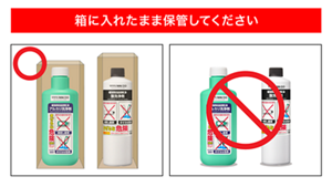 箱に入れたまま保管してください