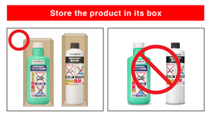 Store the product in its box