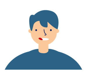 予防的アプローチにおいて重視される項目のイメージイラスト。可動域訓練は舌で左の口角に触っている様子。