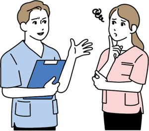 直接観察法のフィードバック方法における悪い例のイラスト