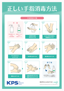 正しい手指消毒方法ポスターの画像