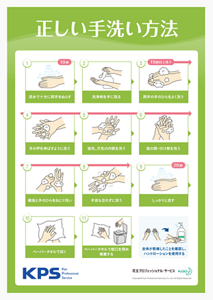 正しい手洗い方法ポスターの画像