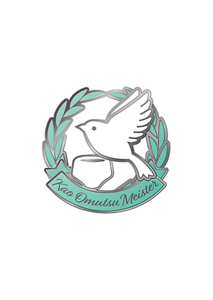 花王おむつマイスターのピンバッジの画像。