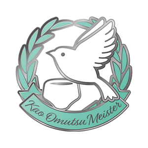 花王おむつマイスターのピンバッジの画像。