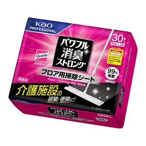 パワフル消臭ストロング　フロア用掃除シート　３０枚（１０枚ｘ３）　業務用
