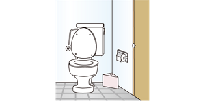 従業員専用のトイレのイラスト