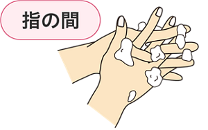 指を組みこするイラスト