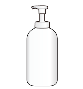 ハンドソープのボトルが空になっているイラスト