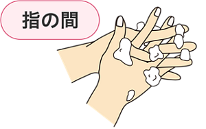 指を組みこするイラスト