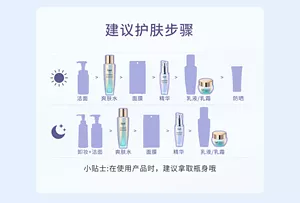 建议护肤步骤 小贴士:在使用产品时，建议拿取瓶身哦