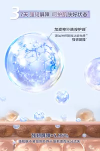 3 7天 强韧屏障  呵护肌肤好状态 强韧屏障+5.95% 使肌肤不易受到外界干燥刺激而水分流失7