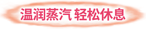 温润蒸汽 轻松休息 
