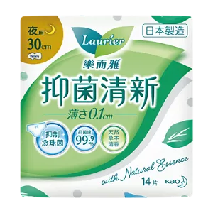 樂而雅抑菌清新絲薄夜用30cm