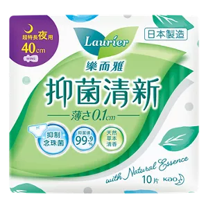 樂而雅抑菌清新絲薄超特長夜用40cm