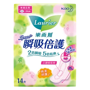 樂而雅瞬吸倍護絲薄特長日用安全翼25cm