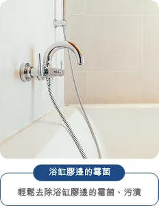浴缸界邊的霉菌 輕鬆去除浴缸界邊的霉菌、污漬