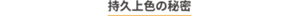 持久上色の秘密