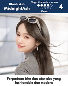 MidnightAsh. Tingkat kecerahan warna: Hasil akhir Gelap. Skala 4 dari 9