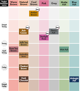 Peta Warna Liese Creamy Bubble Color. 