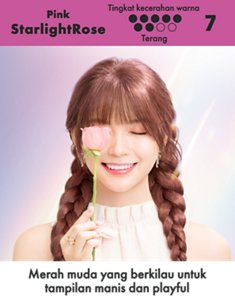 StarlightRose. Tingkat kecerahan warna: Hasil akhir Terang. Skala 7 dari 9