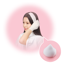 Tekstur busa lembut saat awal diaplikasikan