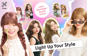 Liese creamy bubble color. Light up your style with Less damage foam color!