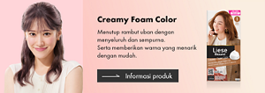 Liese Blauné Creamy Foam Color. Menutup uban sekaligus mewarnai rambut dengan mudah dan cantik.