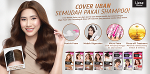 Liese Blauné Creamy Foam Color. COVER UBAN SEMUDAH PAKAI SHAMPOO!