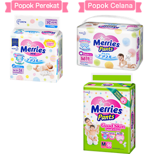 Rangkaian Produk Popok Bayi Merries  Popok Bayi No. 1 di 