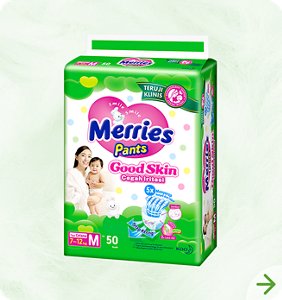 Merries Pants - Good Skin - Ukuran M size (7-12 kg)