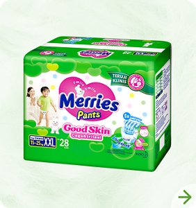 Merries Pants - Good Skin -Ukuran  XXL size (15-25 kg)