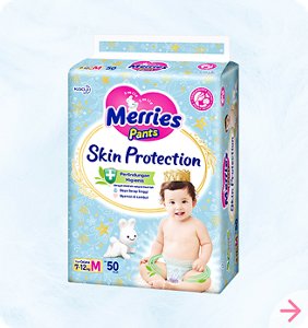 Merries Pants Skin Protection - Ukuran M (7-12 kg)