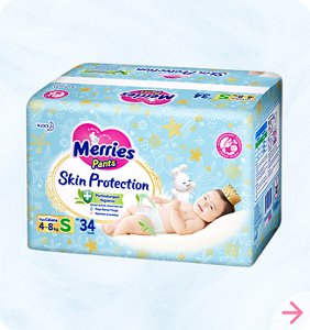 Merries Pants Skin Protection - Ukuran S (4-8 kg)
