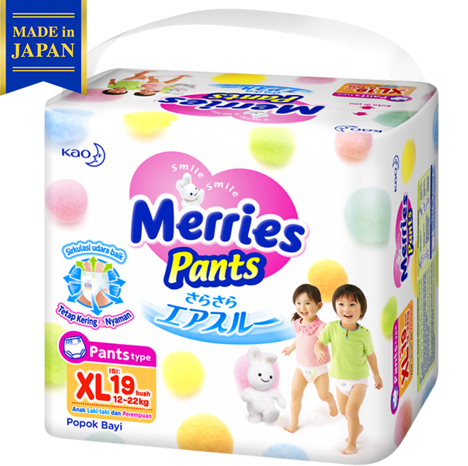 Merries pampers hot sale xl