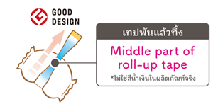 Middle part of roll-up tape *ไม่ใช่สีน้ำเงินในผลิตภัณฑ์จริง