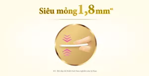 Siêu mỏng 1,8 mm*1 *1 Độ dày lõi thấm hút theo nghiên cứu từ Kao.