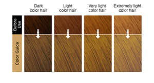 Chiffon Brown. After use hair image.