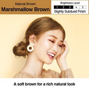 Marshmallow Brown. Brightness Level: Slightly Subdued Finish. 3 out of 5.