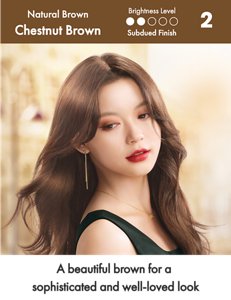 Chestnut Brown. Brightness Level: Subdued Finish. 2 out of 5.