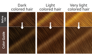 Dark Chocolat. After use hair image.