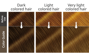 Soft Brown. After use hair image.