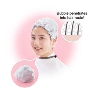Bubble penetrates into hair roots!