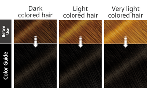 Cold Black. After use hair image.