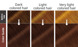 Sepia Silk Brown. After use hair image.