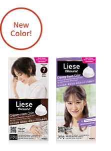 New Color! Product shots of Liese Blauné Creamy Foam Color.
